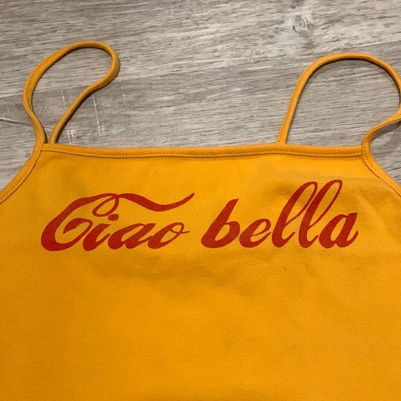 “Ciao Bella” Mustard Yellow Tank - Picture 4 of 5